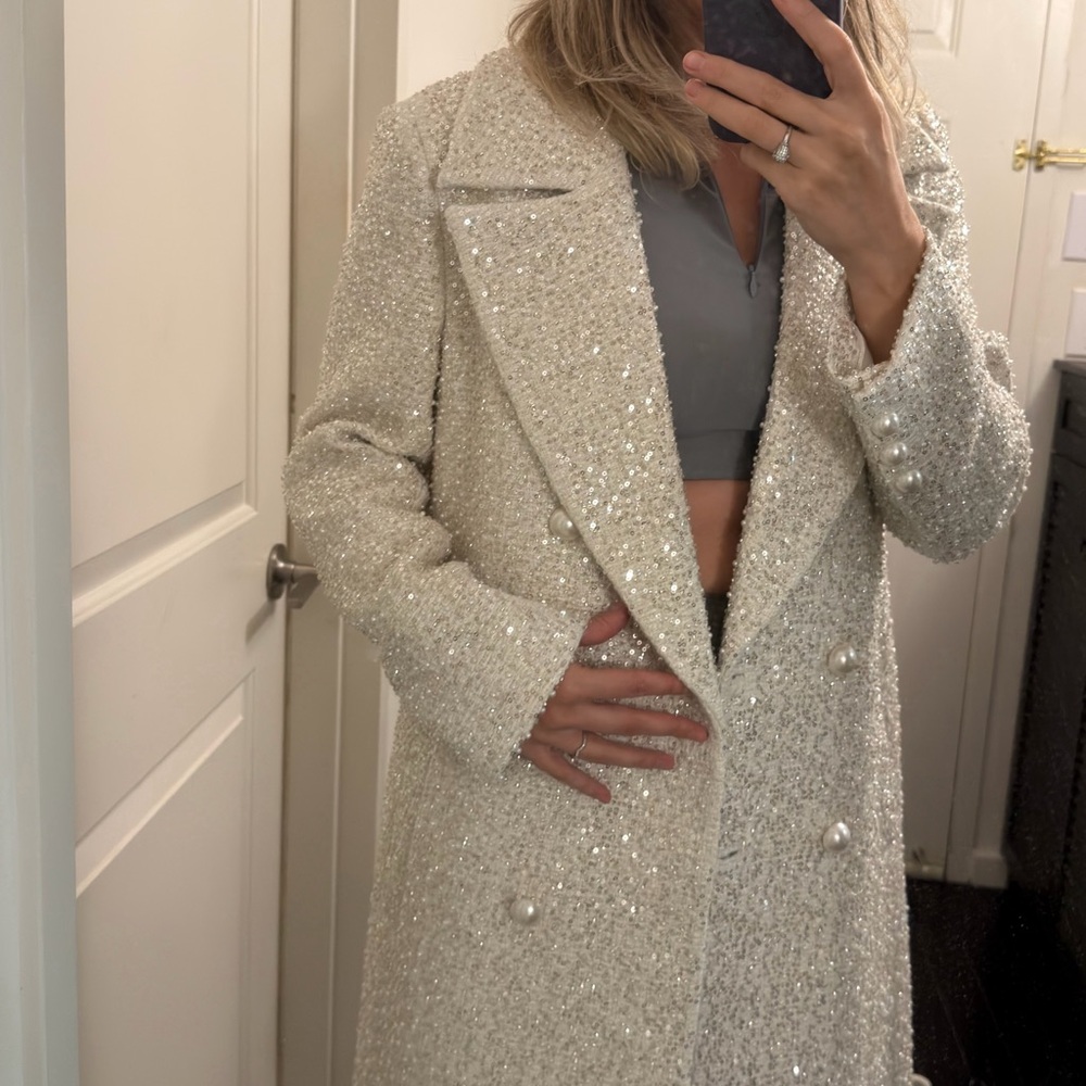 ALICE+OLIVIA NICHOLAS EMBELLISHED COAT SIZE SMALL - Picture 11 of 12